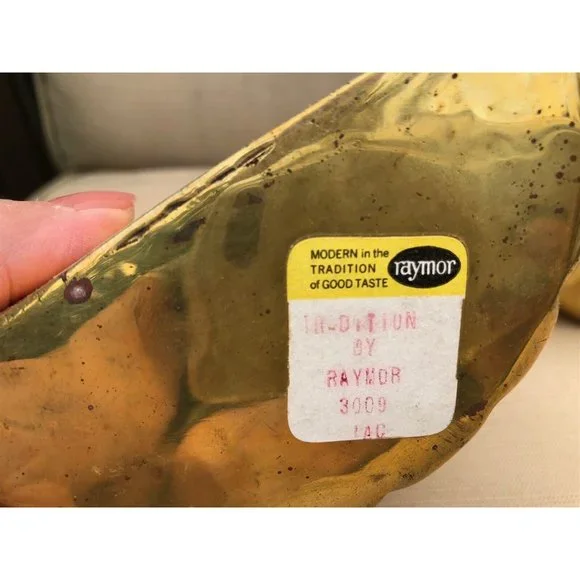 Vintage Wall Pocket Pair Raymor Bucket Shape Tradition by Raymor India Metalware - Picture 9 of 10